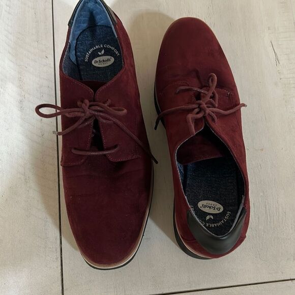 Dr Scholls Burgundy Comfort Slip on Shoes - Picture 2 of 8